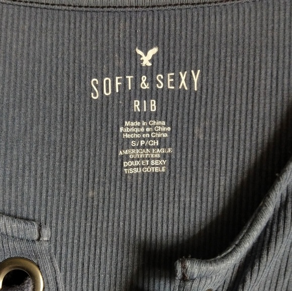*SOLD*Soft & Sexy American Eagle Lace Up Bodysuit - Picture 3 of 6
